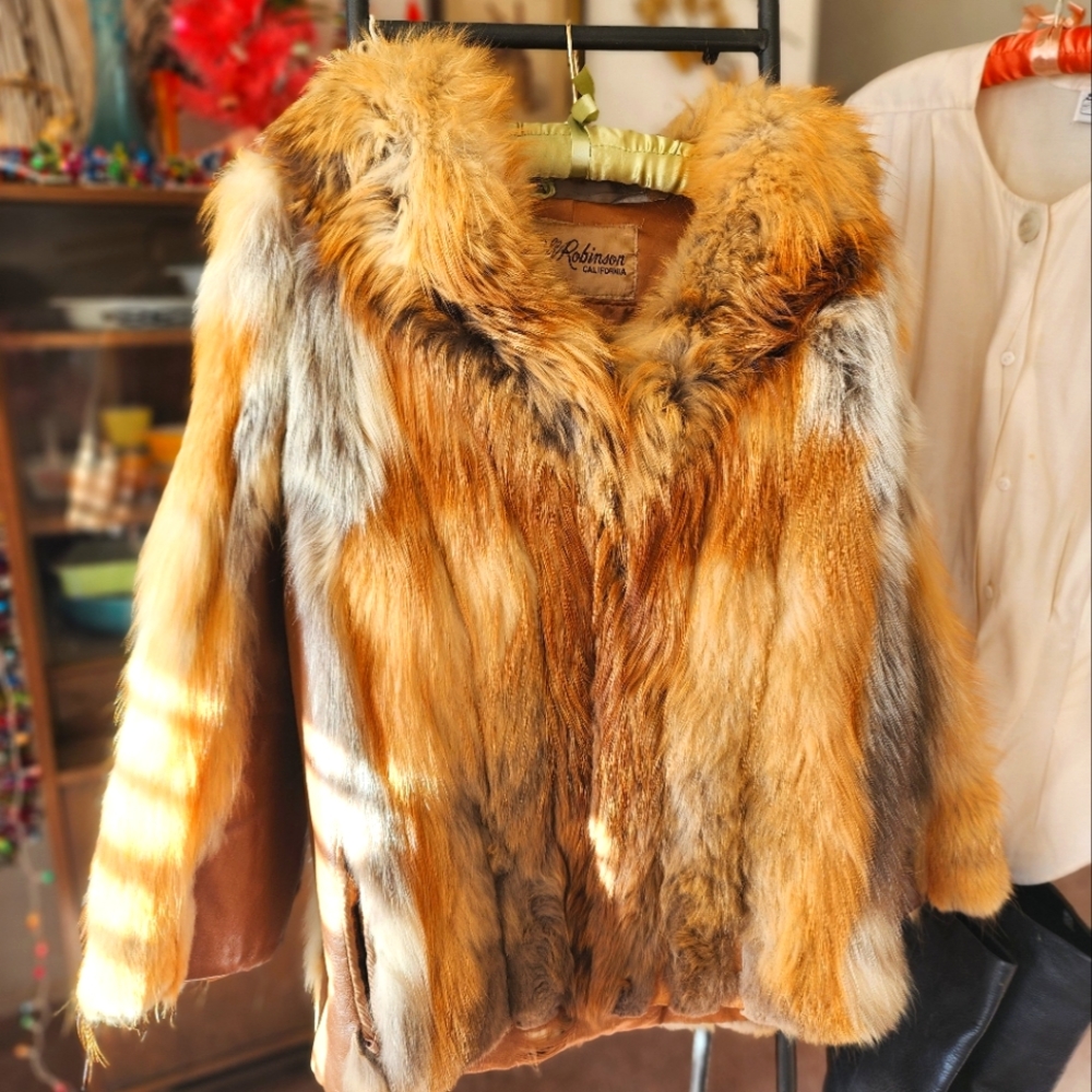 JW Robinson fox fur coat